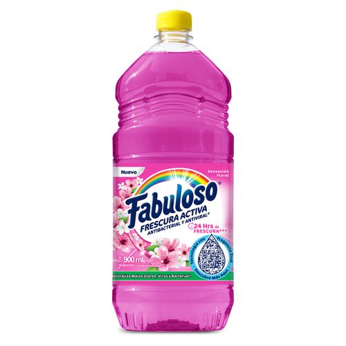 Desinfectante Multiusos Fabuloso Sensación Floral, Antibacterial Y Antiviral - 900ml