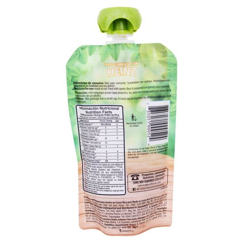 Puré de frutas  Heinz sabor frutas mixtas - 105 g
