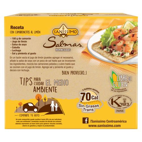 8 Pack De Galleta De Maiz Sanissimo Salmas - 144gr