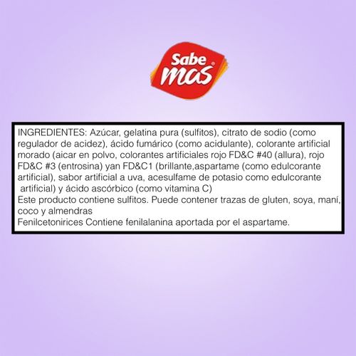 Gelatina Sabemas sabor uva - 40 g