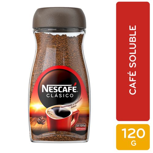 Café Nescafe Clásico  Instantáneo Frasco -120gr