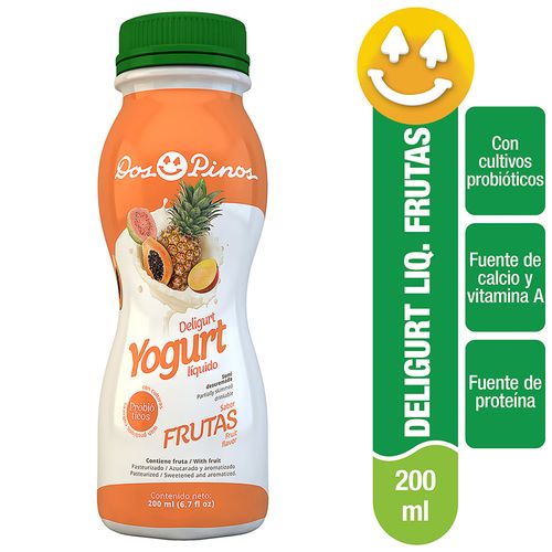Yogurt Dos Pinos Deligut Frutas Tropicales - 200 ml