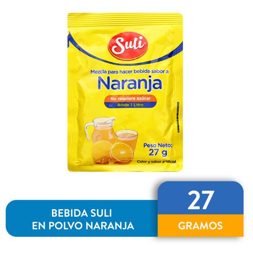 Bebida Suli en polvo sabor naranja - 27 g