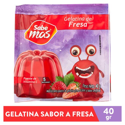 Gelatina Sabemas disney fresa bolsa - 40 g