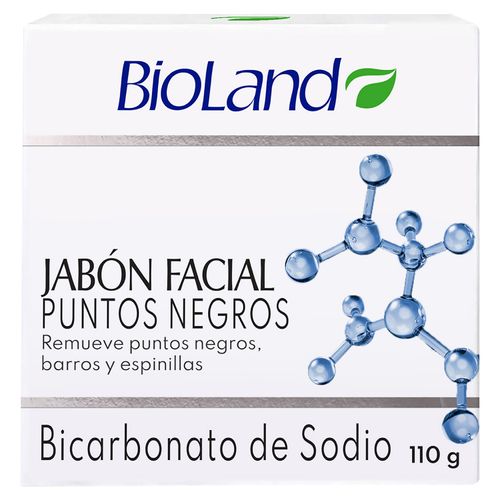 Jabón Facial Puntos Negros Bioland Barra Bicarbonato de Sodio- 110 g