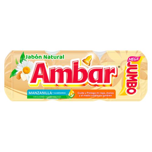 Jabón Ambar Manzanilla 3 Uds - 1395 g