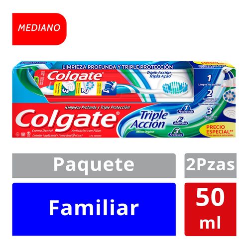 Pack Colgate Triple Acción Crema + Cepillo