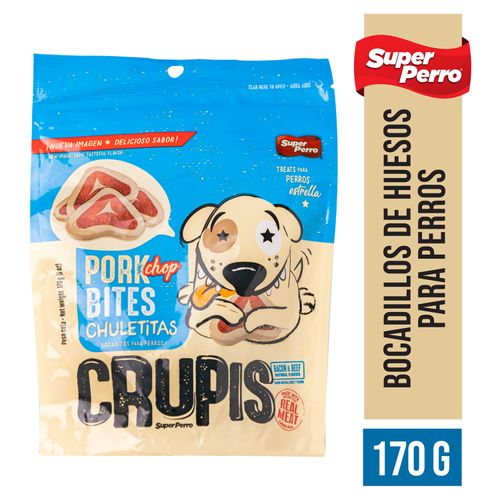 Snack Crupis Super Perro Pork Bites Chuleta - 170gr