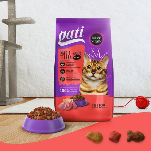 Alimento Gati para Gatos Mar Y Tierra - 8000 g