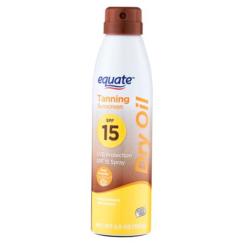 Protector solar Equate con bronceador dark tan spray  FPS 15 -156 g