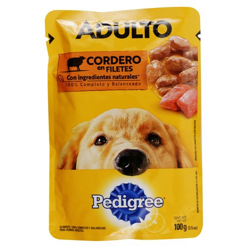 Alimento Pedigree pouche adulto sabor cordero - 100 g