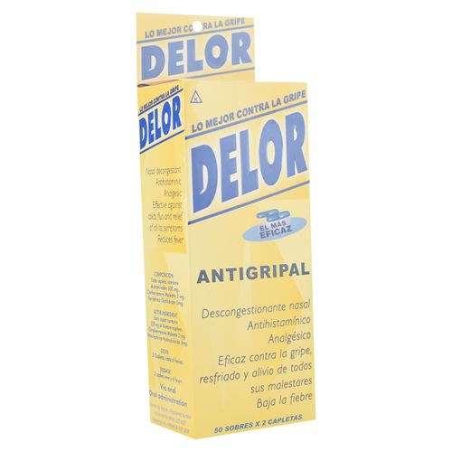 Delor Antigripal Karnel 50 Sobres 100 Tabletas