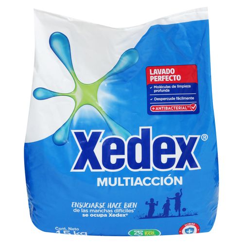 Detergente en polvo Xedex multiacción limpieza activa-  1.5 kg