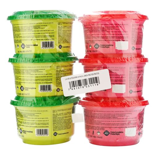 Lavaplatos Supermax Limon Frut Rojos 6P