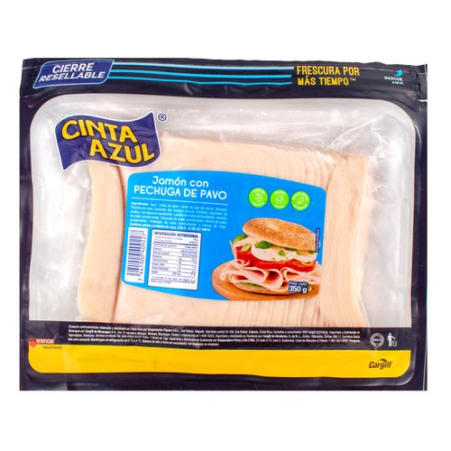 Jamón Pechuga de Pavo Cinta Azul - 350 g