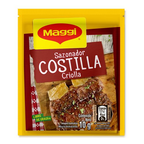 Sazonador Costilla Criolla MAGGI Sobre 10g 12 Unidades