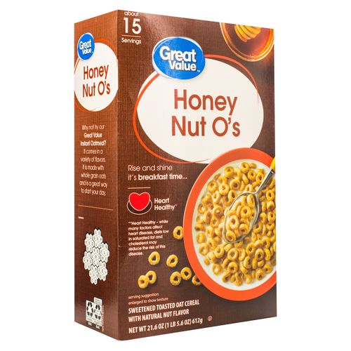 Cereal Great Value, Aros Miel - 612 g