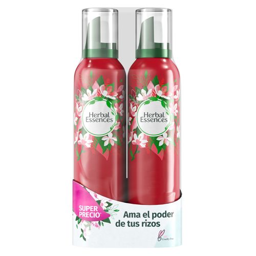 Espuma Modeladora Herbal Essences Cabello Rizo Jazmín Pack 2 unidades de 200 g