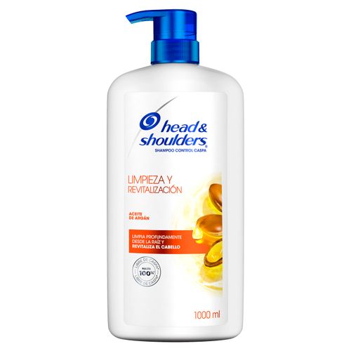 Shampoo Head & Shoulders Aceite De Argán Limpieza Y Revitalización - 1Lt