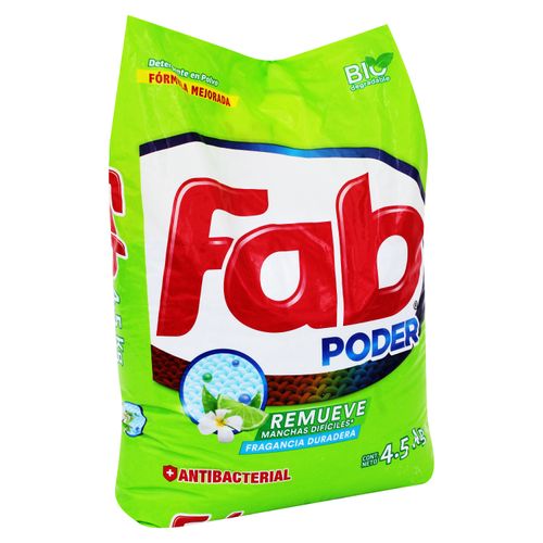 Detergente en Polvo Fab Poder Aroma Limón- 4500 g