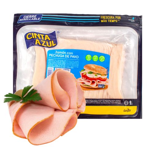 Jamón Pechuga de Pavo Cinta Azul - 350 g