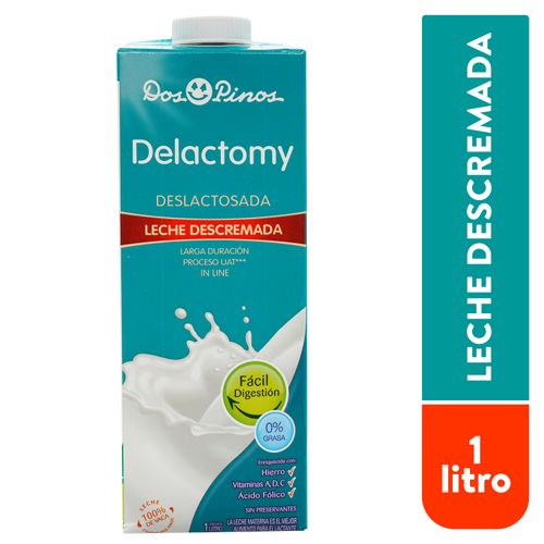 Leche Delactomy Descremada Dos Pinos 0% Grasa- 1000ml