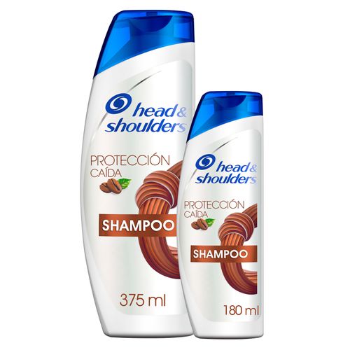 Shampoo Head & Shoulders Protección Caída con Cafeína 375 ml + 180 ml