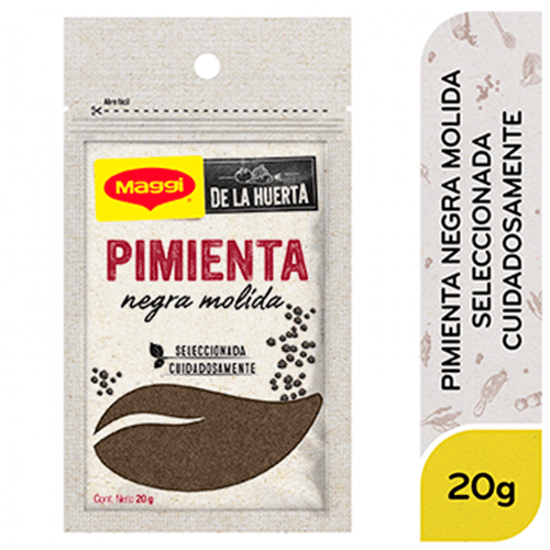 Pimienta negra Maggi molida de la huerta - 20 g