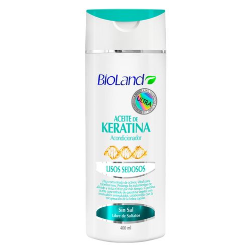Acondicionador Bioland Aceite de Keratina Lisos Sedosos - 400 ml