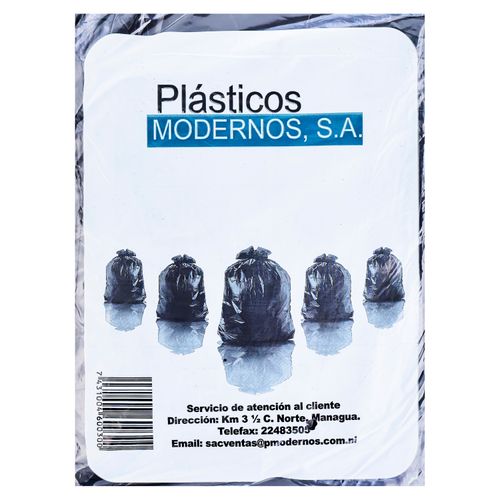 Bolsa Basura Plast Modern Negra Paquete Grande 9u
