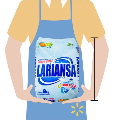 Detergente Polvo Lariansa, con aroma -9000g