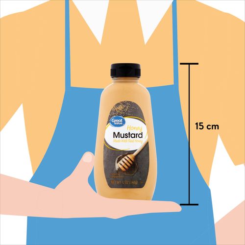 Mostaza Great Value con miel real - 340 g