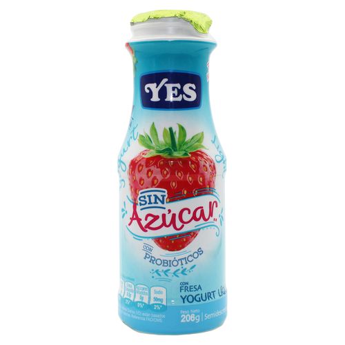 Yogurt Yes Líquido Light  Sin Azúcar Fresa - 206gr