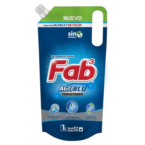 Detergente Liquido Fab Actiblue - 1000ml