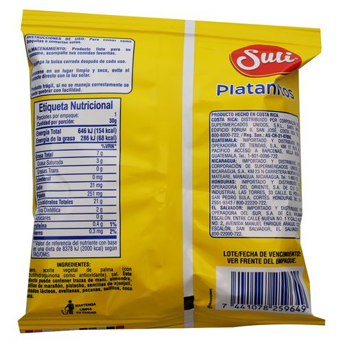 Snack Suli Platanitos Salados - 30 g