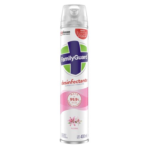 Desinfectante Family Guard Aerosol Superficies Y Ambientes Floral - 400ml