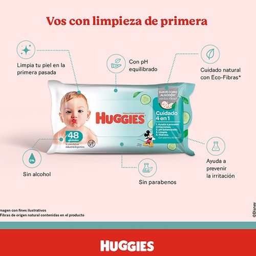 Toallas Húmedas Huggies 4en1 Hipoalergéncias, Parabenos, Alcohol - 240Uds