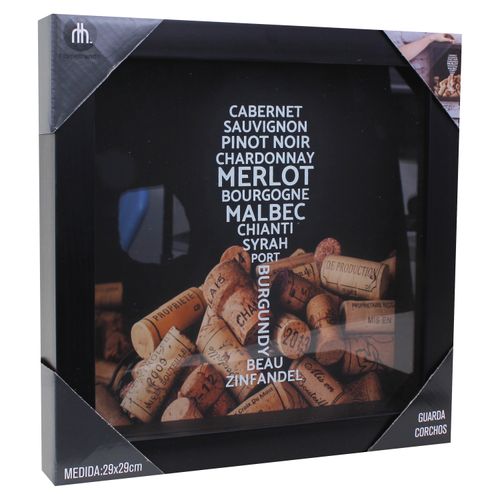 Ht Caja Decorativa Guarda Corchos Negra