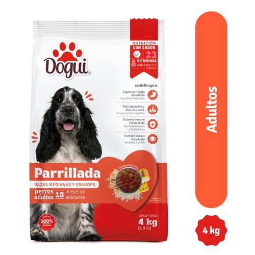Alimento Dogui Perro Adulto Sabor Parrillada, 18 Meses En Adelante - 4kg