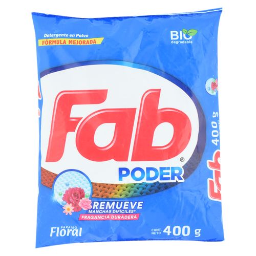 Detergente en Polvo Fab Floral - 400 g