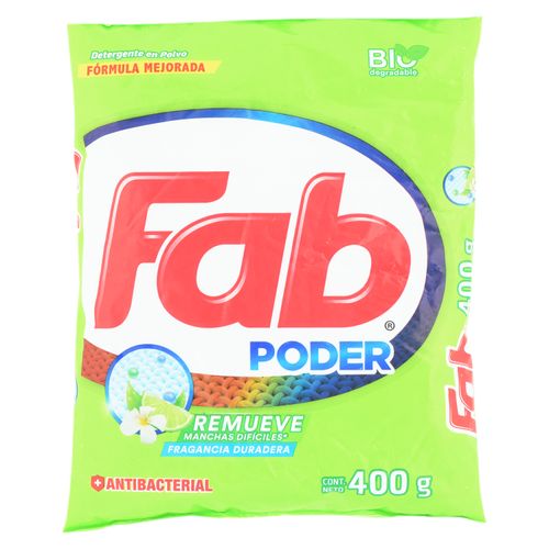 Detergente en Polvo Fab Antibacterial Limón - 400 g