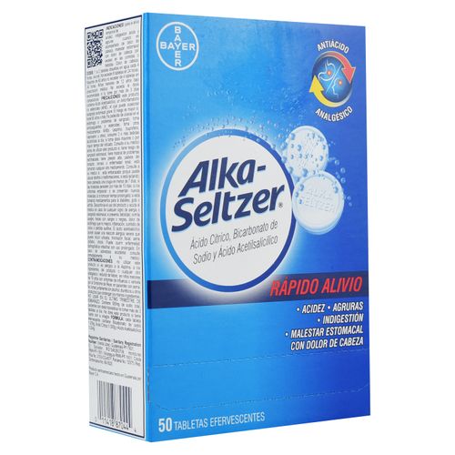 Alka Seltzer caja 50 tabletas - Precio indicado por tableta