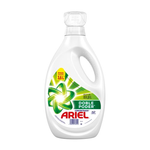 Detergente Ariel Doble Poder Líquido Concentrado - 1.8 L