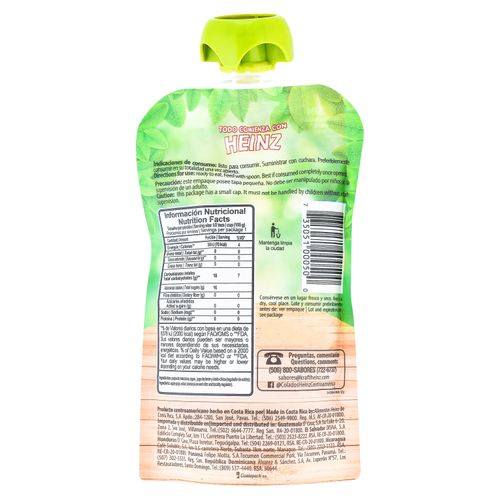 Puré Heinz de manzana sin azucares añadidos - 105 g