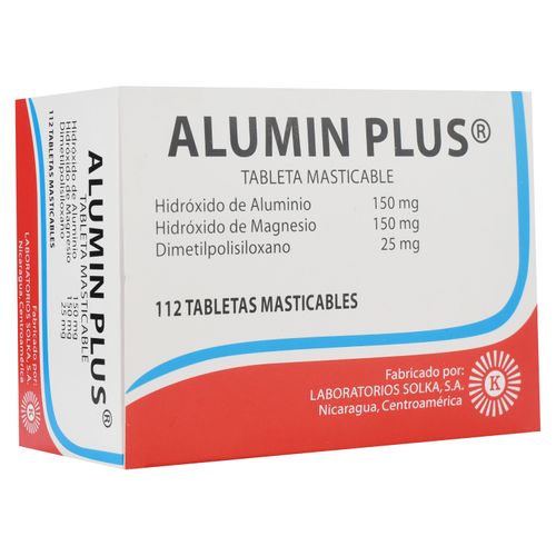 Alumin plus caja 112 tabletas masticables - Precio indicado por tableta