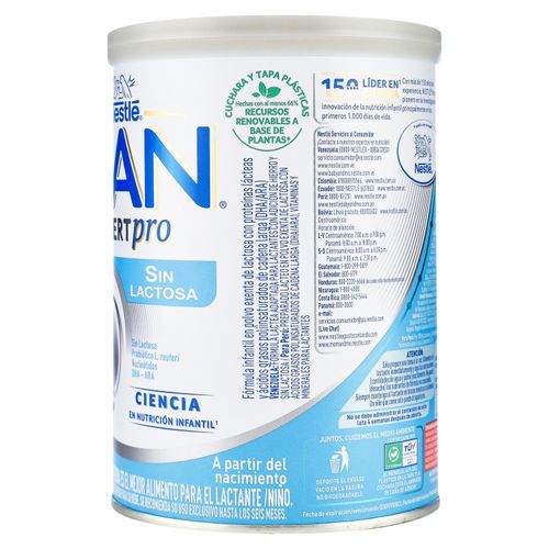 Formula Infantil Nan Sin Lactosa -400 g