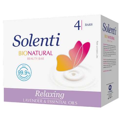 Jabón Solenti de Tocador Hidrata Y Relaja 4 Pack - 440 g