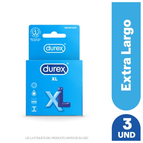 Preservativo Durex tamaño XL caja 3 Uds - Precio indicado por caja