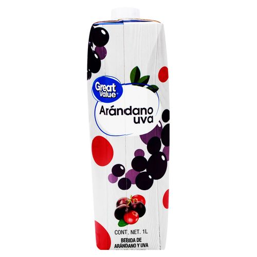 Bebida Great Value arándanos y uva - 1 L