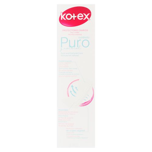 Protectores Diarios Kotex cuidado puro y natural extra suaves - 120 Uds